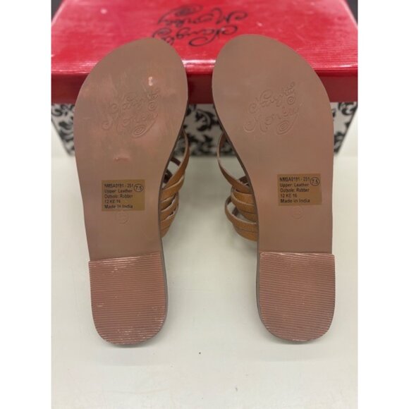 Naughty Monkey Ladies Tan Strappy Sandals Chrissy Style With Rubber Soles Womens - Picture 4 of 4